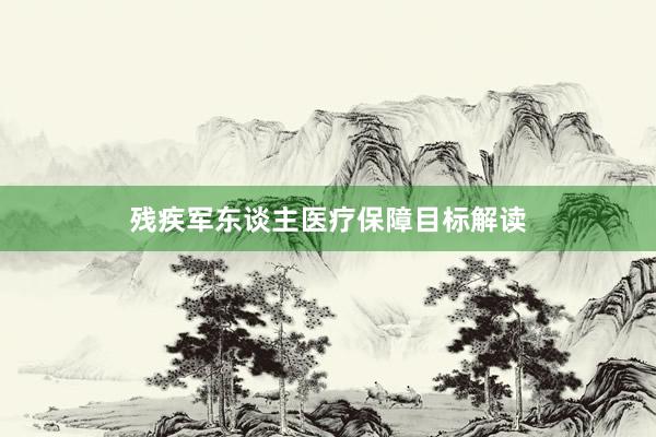 残疾军东谈主医疗保障目标解读