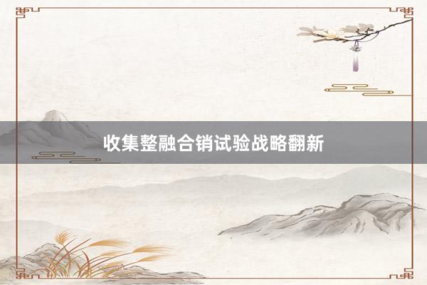 收集整融合销试验战略翻新